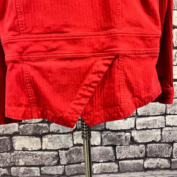 Coldwater Creek Red Button Down Jacket Size 18W - Picture 8 of 10